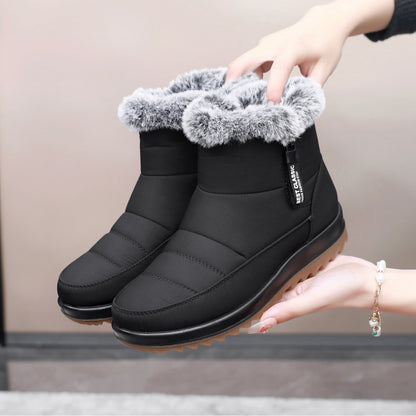 Bottes Chaudes et Tendance Femme - Peluche, Zip et Doublure Polaire