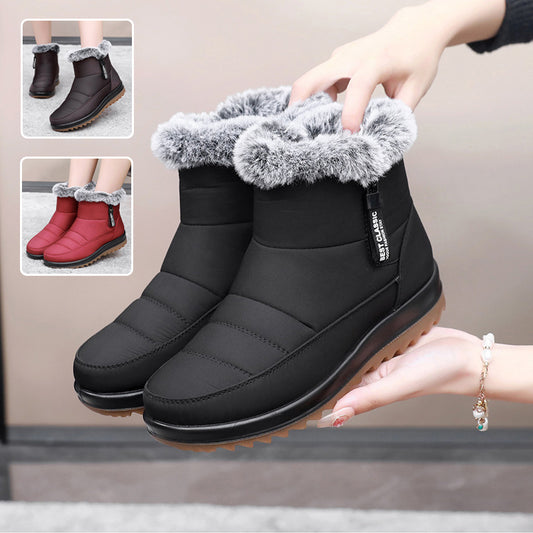 Bottes Chaudes et Tendance Femme - Peluche, Zip et Doublure Polaire