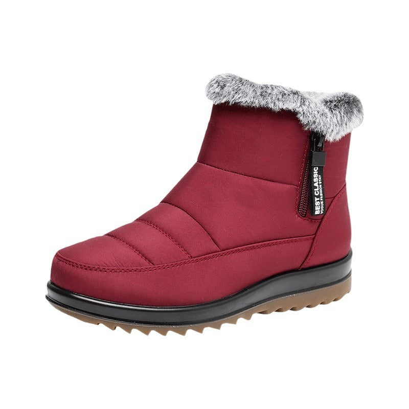 Bottes Chaudes et Tendance Femme - Peluche, Zip et Doublure Polaire