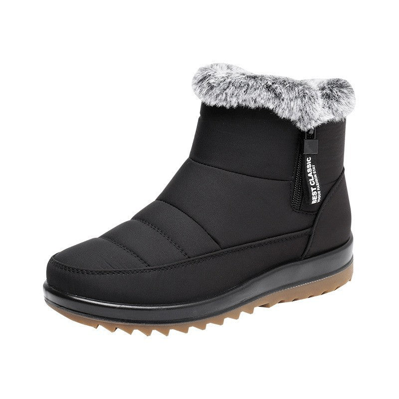 Bottes Chaudes et Tendance Femme - Peluche, Zip et Doublure Polaire