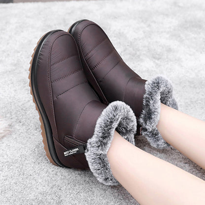 Bottes Chaudes et Tendance Femme - Peluche, Zip et Doublure Polaire